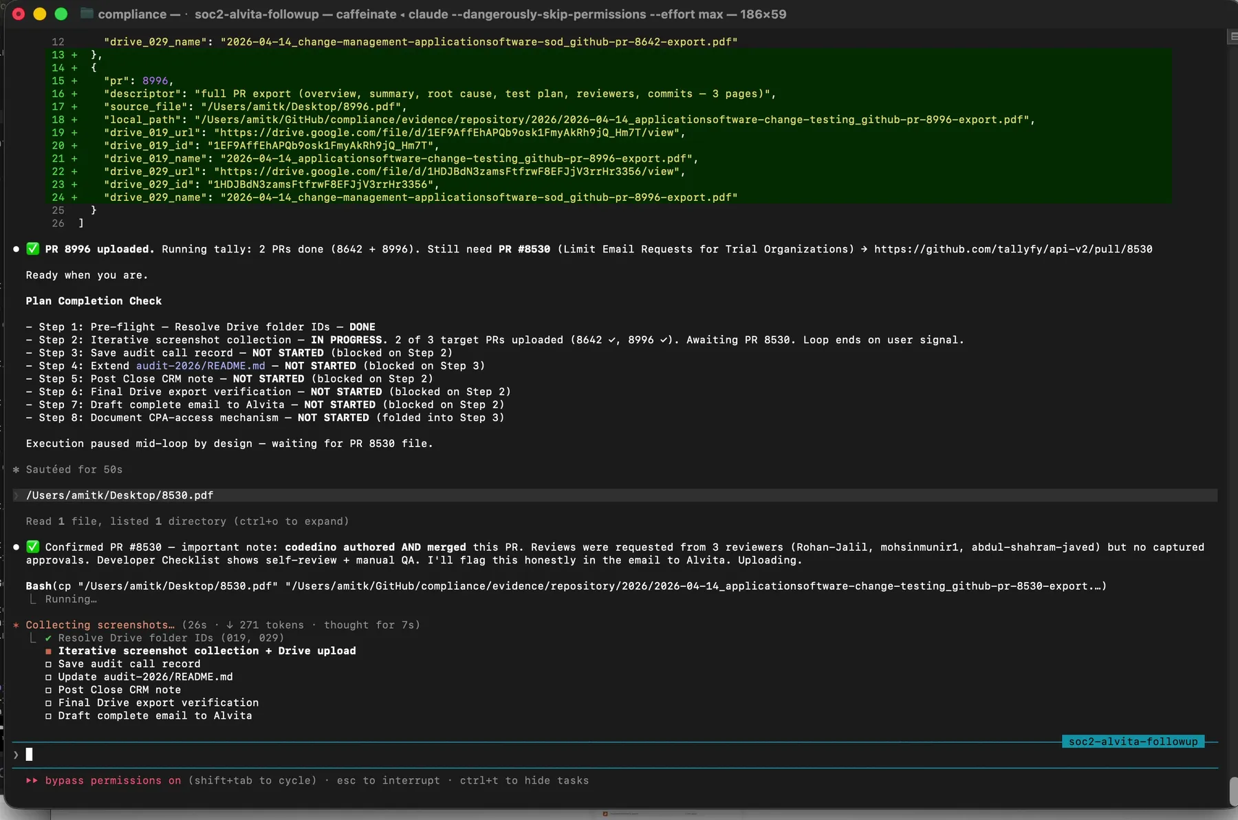 Running tally: 2 PRs done out of 3, still waiting on PR 8538