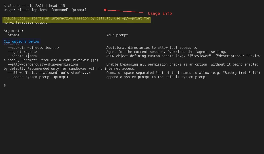 Annotation demo showing arrows, highlights, and text callouts on a terminal screenshot